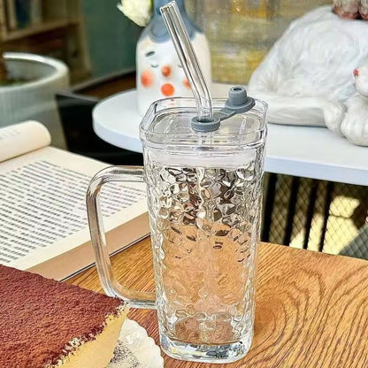 Glass Mug With Straw