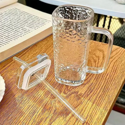 Glass Mug With Straw