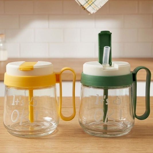 Glass Mug / Cup With Straw