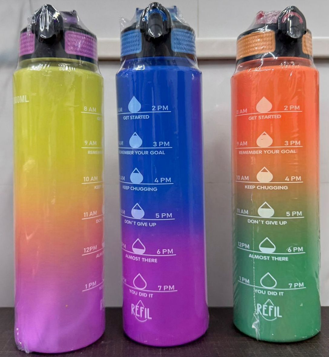 1000ml Motivational Water Bottle