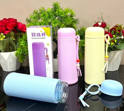 Colourful Glass Water Bottle (400ml)