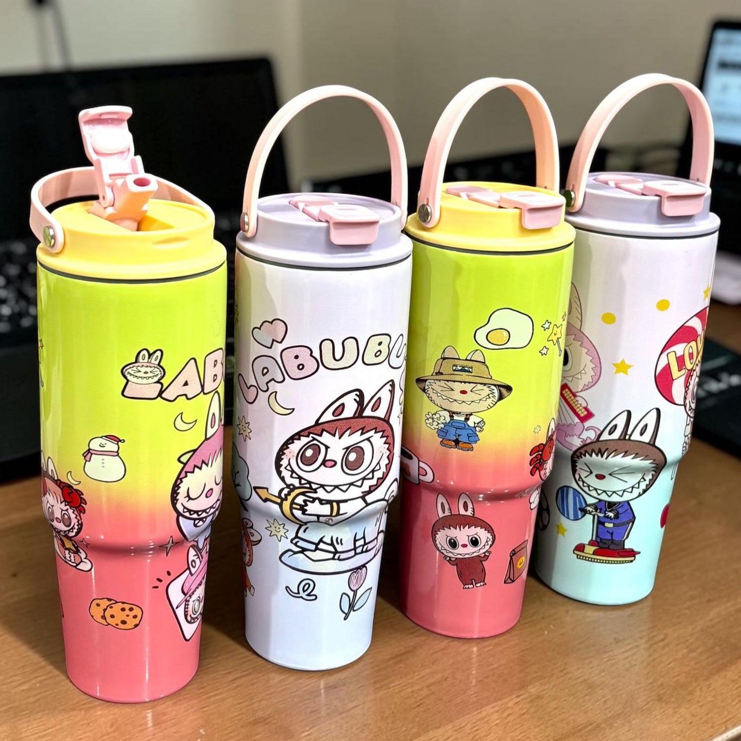Labubu Design Stainless Steel Hot & Cold Tumbler (950ml)
