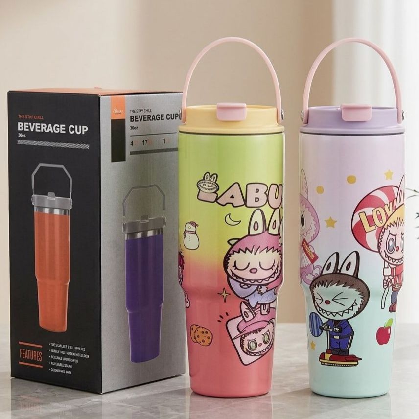 Labubu Design Stainless Steel Hot & Cold Tumbler (950ml)