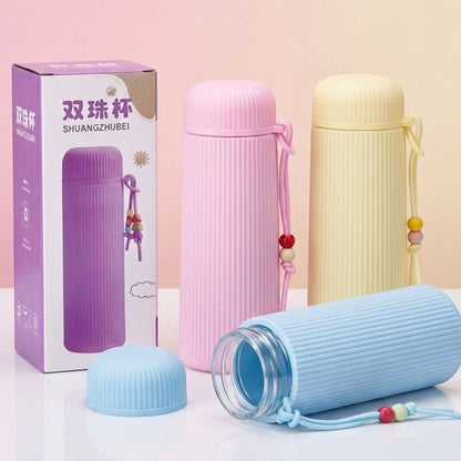 Colourful Glass Water Bottle (400ml)