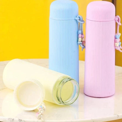 Colourful Glass Water Bottle (400ml)