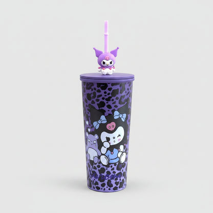 Purple Mix Cartoon Designs Stainless Steel Hot & Cold Sipper