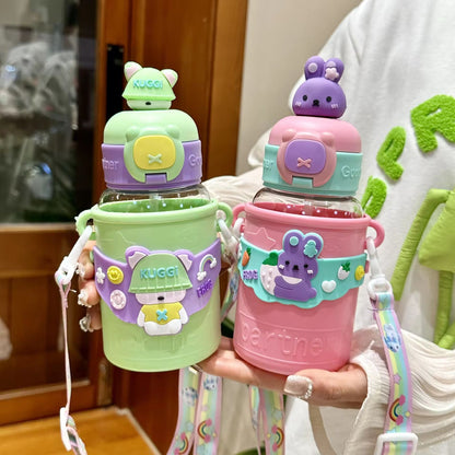 Cute Cartoon Design Sipper Bottle
