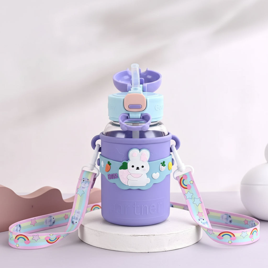 Cute Cartoon Design Sipper Bottle