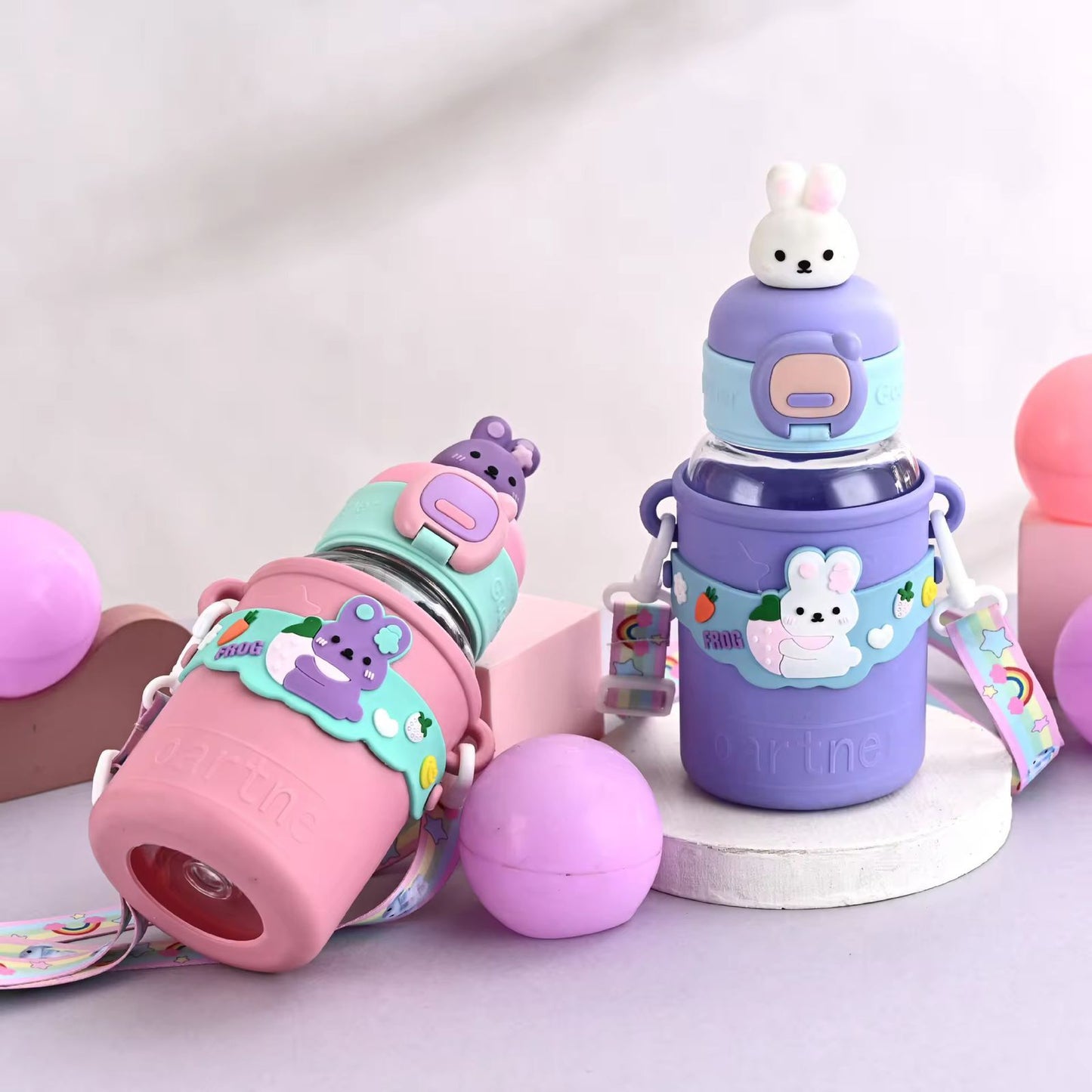 Cute Cartoon Design Sipper Bottle
