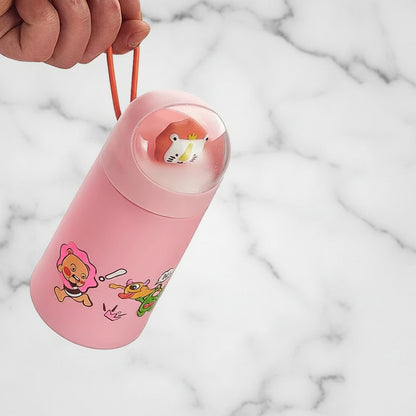 Cute Cartoon Design Glass Water Bottle
