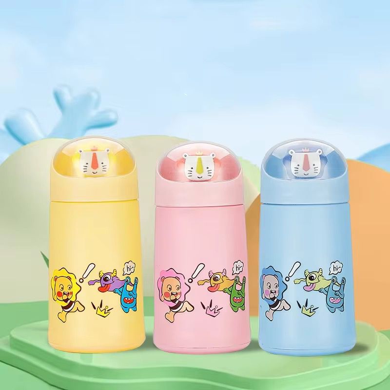 Cute Cartoon Design Glass Water Bottle