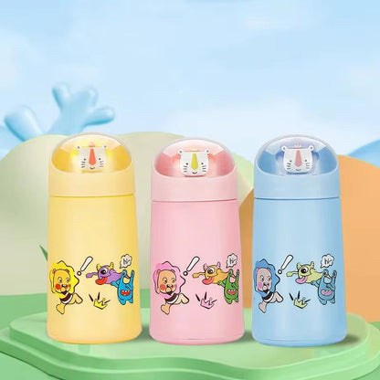 Cute Cartoon Design Glass Water Bottle