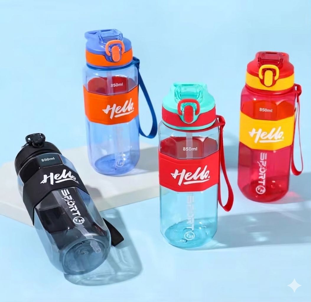 Hello Sports Water Bottle & Sipper (850ml)