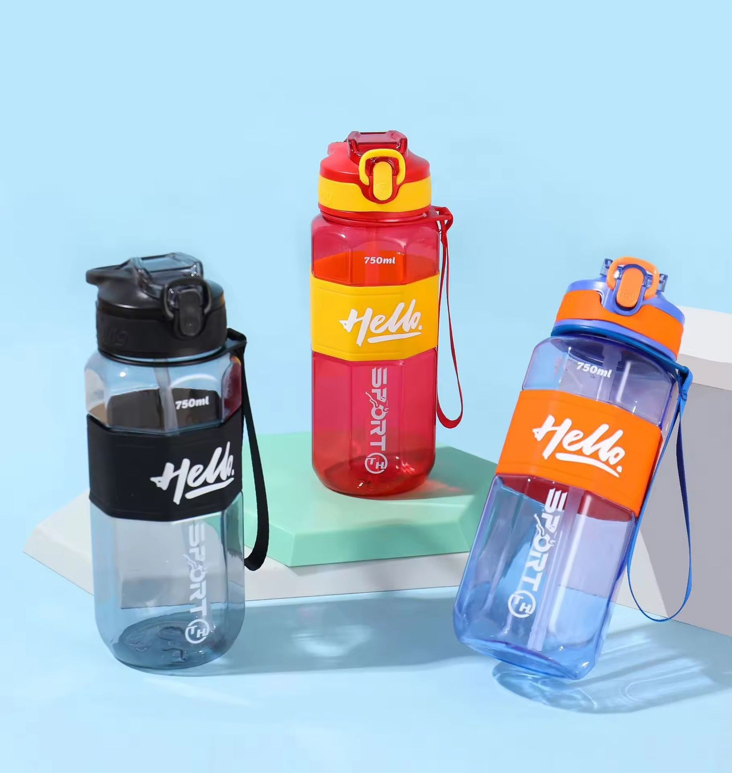Hello Sports Water Bottle & Sipper (850ml)