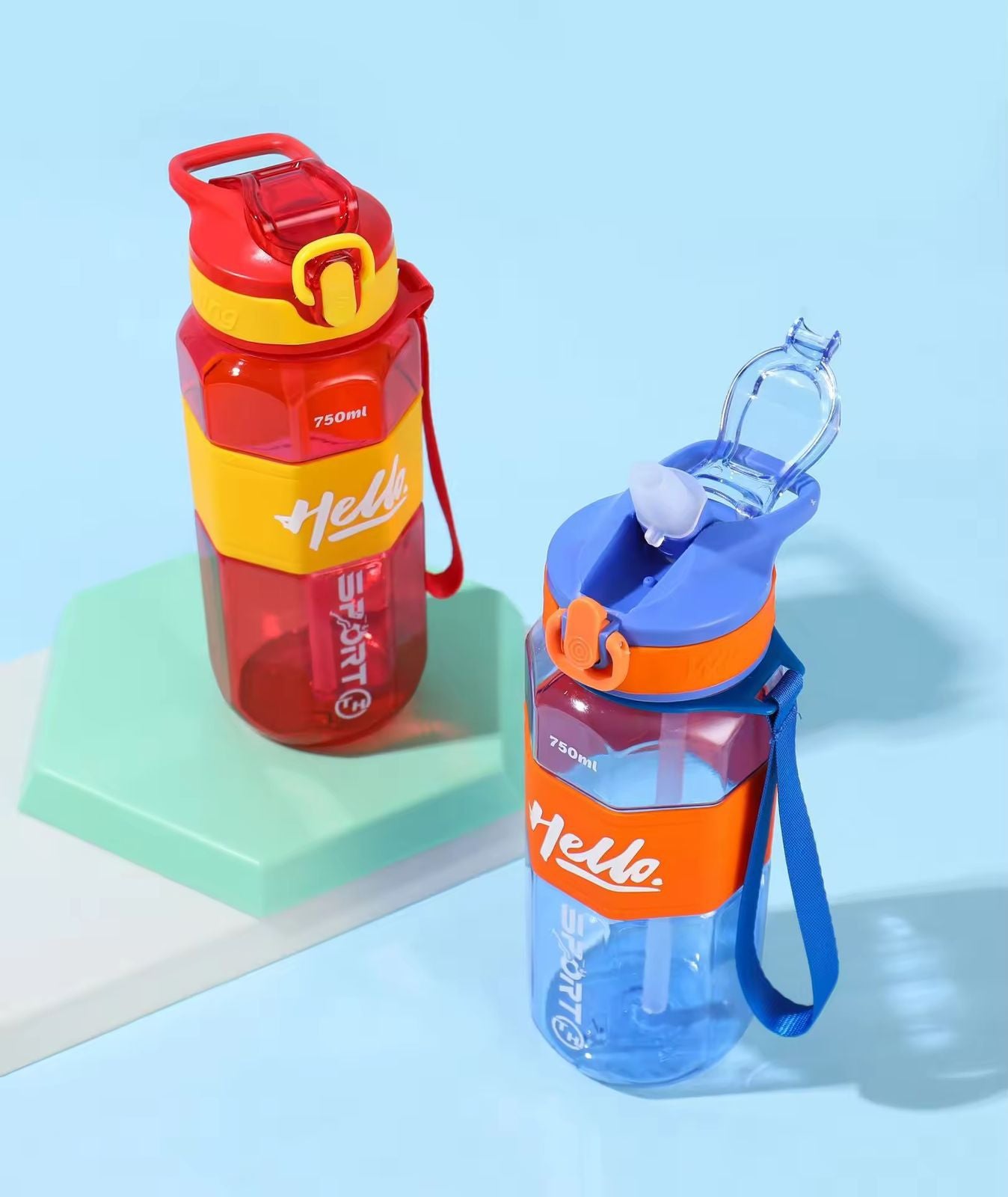 Hello Sports Water Bottle & Sipper (850ml)