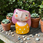 Handcrafted Cute Hair Cut Design Girl Planter