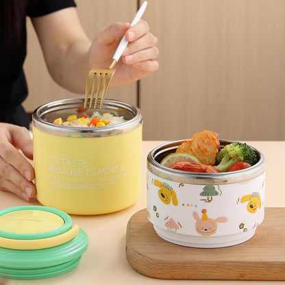 Cute Stainless Steel Double Layer Lunch box (1100ml)