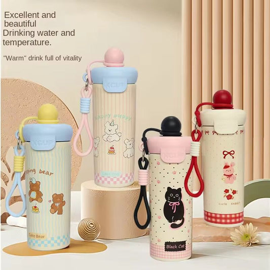 Cut Stainless Steel Hot & Cold Water Bottoe & Sipper (650ml)