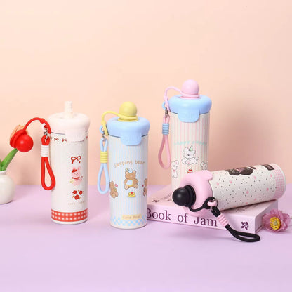 Cut Stainless Steel Hot & Cold Water Bottoe & Sipper (650ml)