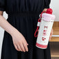 Cute Red Stainless Steel Hot & Cold Water Bottle & Sipper (650ml)
