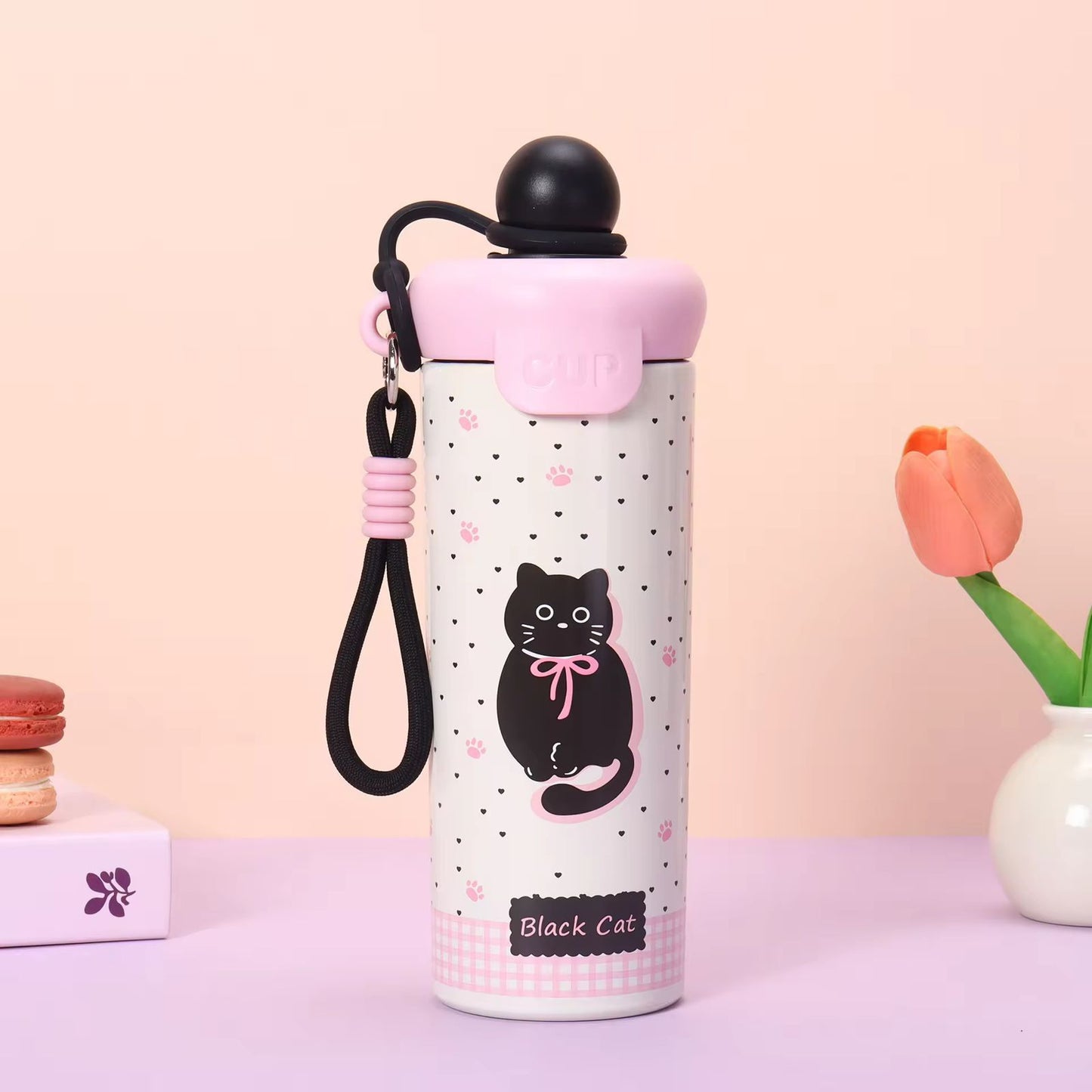 Cut Stainless Steel Hot & Cold Water Bottoe & Sipper (650ml)