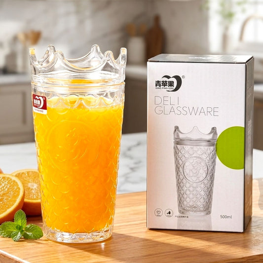 Crown Mug Glass Sipper (700ml)