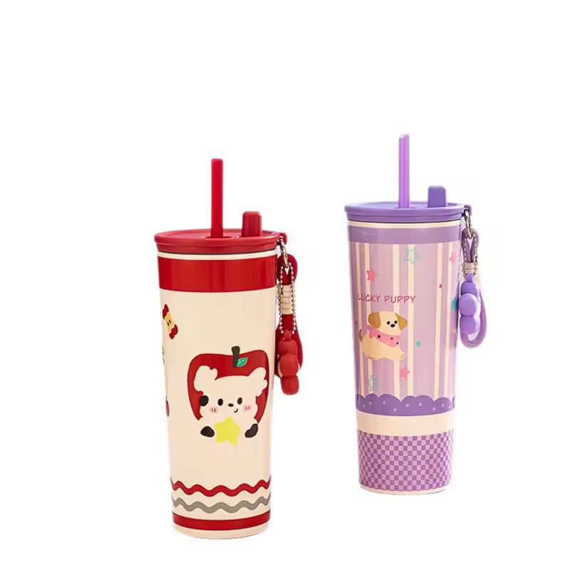 Cute Cartoon Stainless Steel Sipper Bottle (710ml)