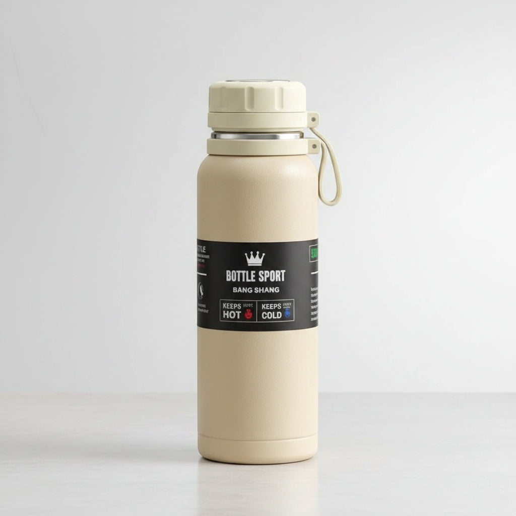 Off-White Stainless Steel Hot & Cold Water Tumbler Bottle