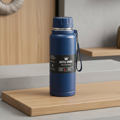 Navy Blue Stainless Steel Hot & Cold Water Tumbler Bottle
