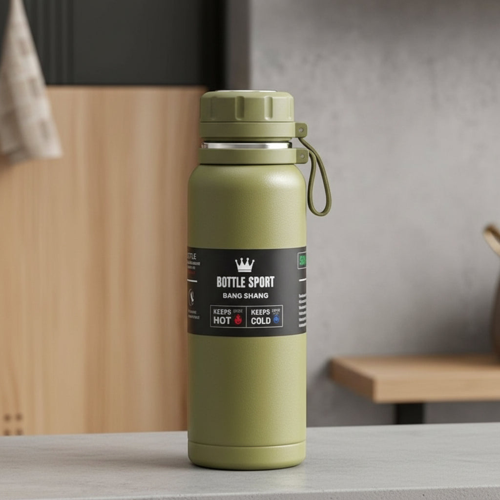 Military Green Stainless Steel Hot & Cold Water Tumbler Bottle