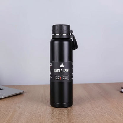 Zed Black Stainless Steel Hot & Cold Water Tumbler Bottle