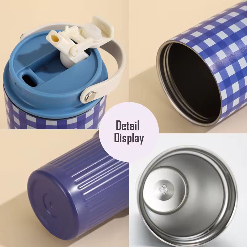 Cheque Design Stainless Steel Hot & Cold Tumbler & Sipper (900ml)
