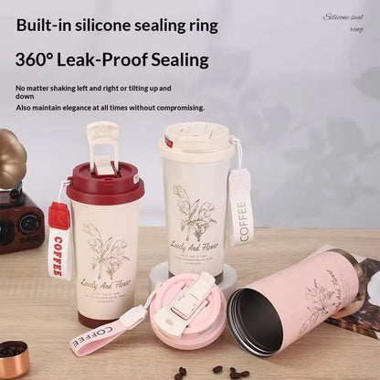 Premium Stainless Steel Coffee Mug Bottle (500ml)