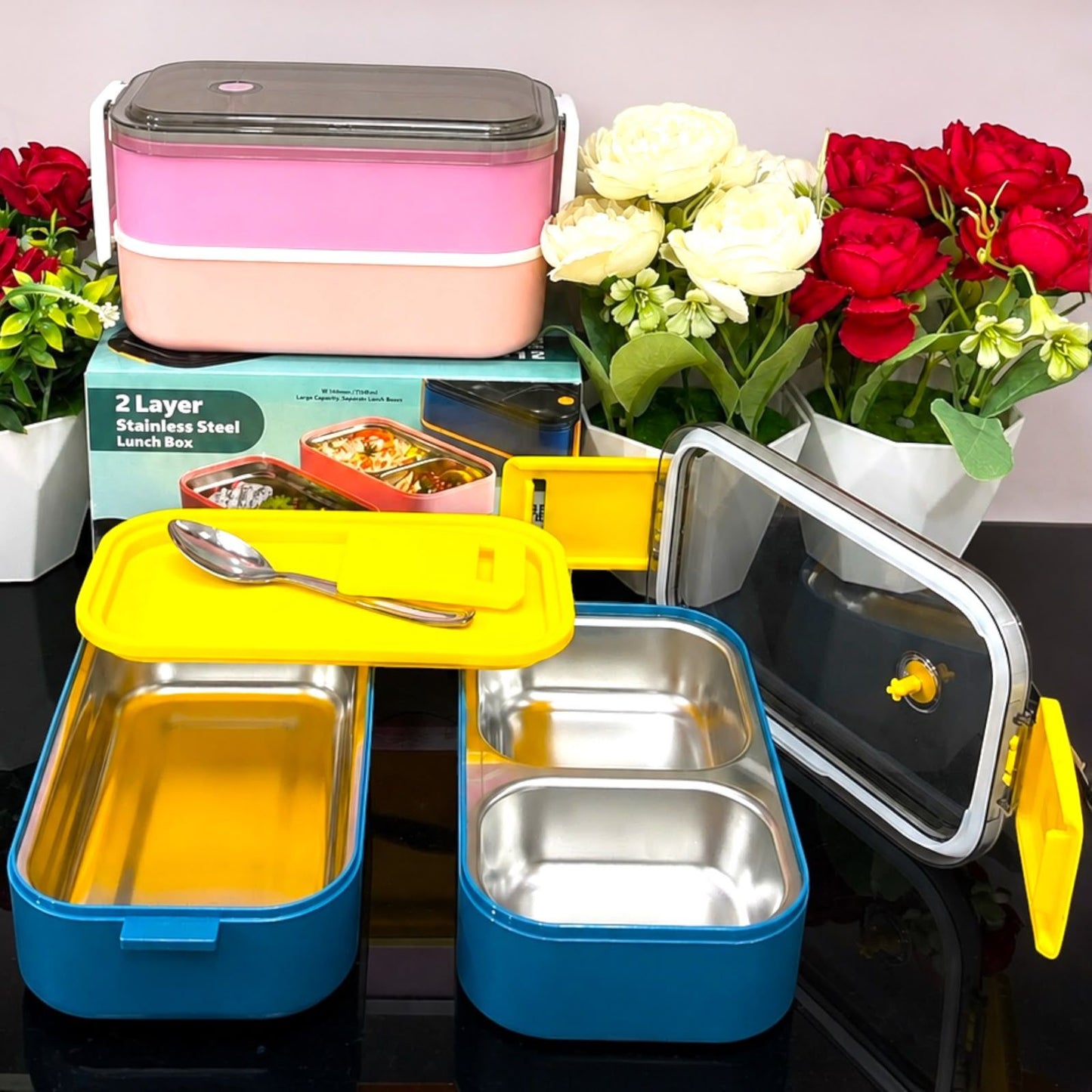 Double Layer Stainless Steel Lunch Box