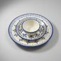 Artisan Blue Floral Ceramic Dinner Set