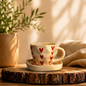 Diamond Heart Coffee Cup &amp; Saucer Set